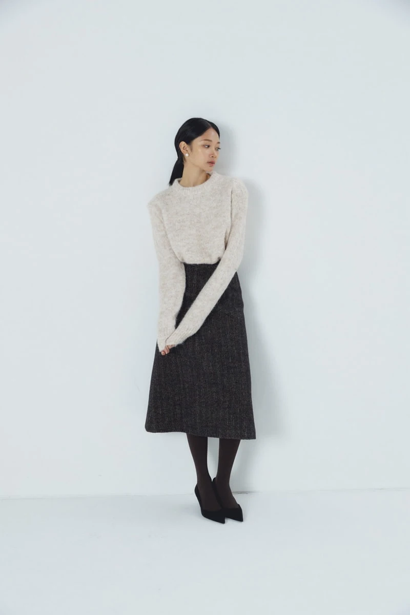 Neroli36 - Korean Women Fashion - #momslook - Herringbone Skirt - 7