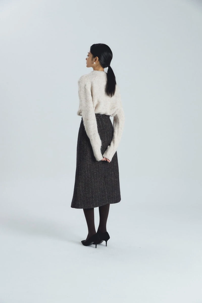 Neroli36 - Korean Women Fashion - #momslook - Herringbone Skirt - 9