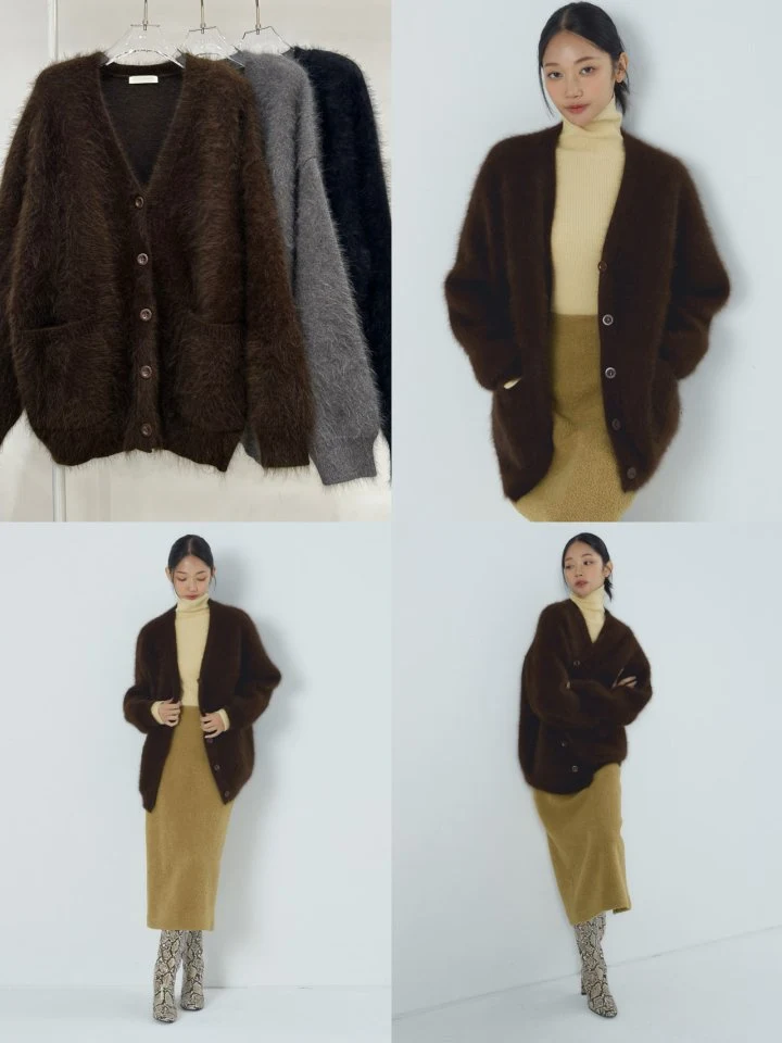 Neroli36 - Korean Women Fashion - #momslook - Mink Double Cardigan - 3