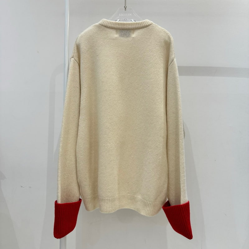 Neroli36 - Korean Women Fashion - #thelittlethings - Sleeve Colored Wool Knit Sweater - 3