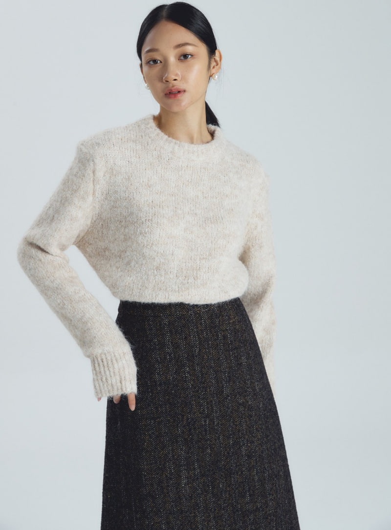 Neroli36 - Korean Women Fashion - #momslook - Wool Padded Knit Sweater - 4