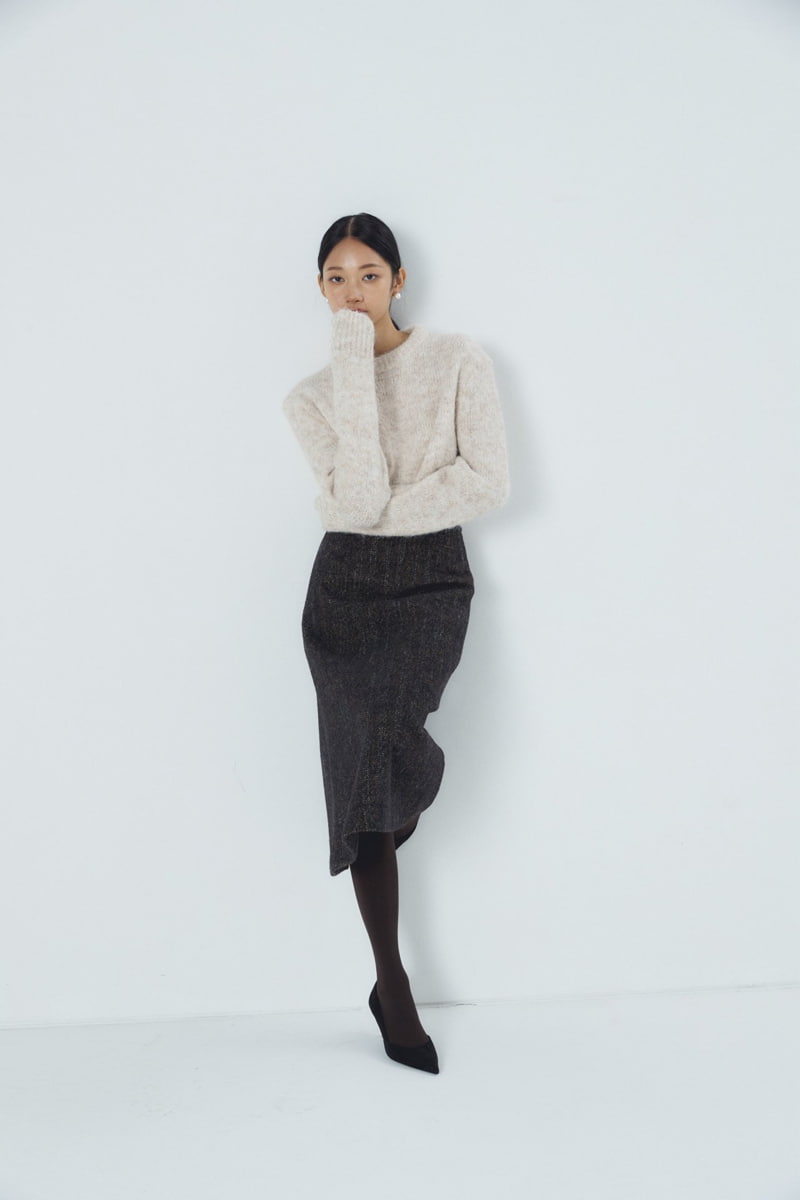 Neroli36 - Korean Women Fashion - #womensfashion - Wool Padded Knit Sweater - 6