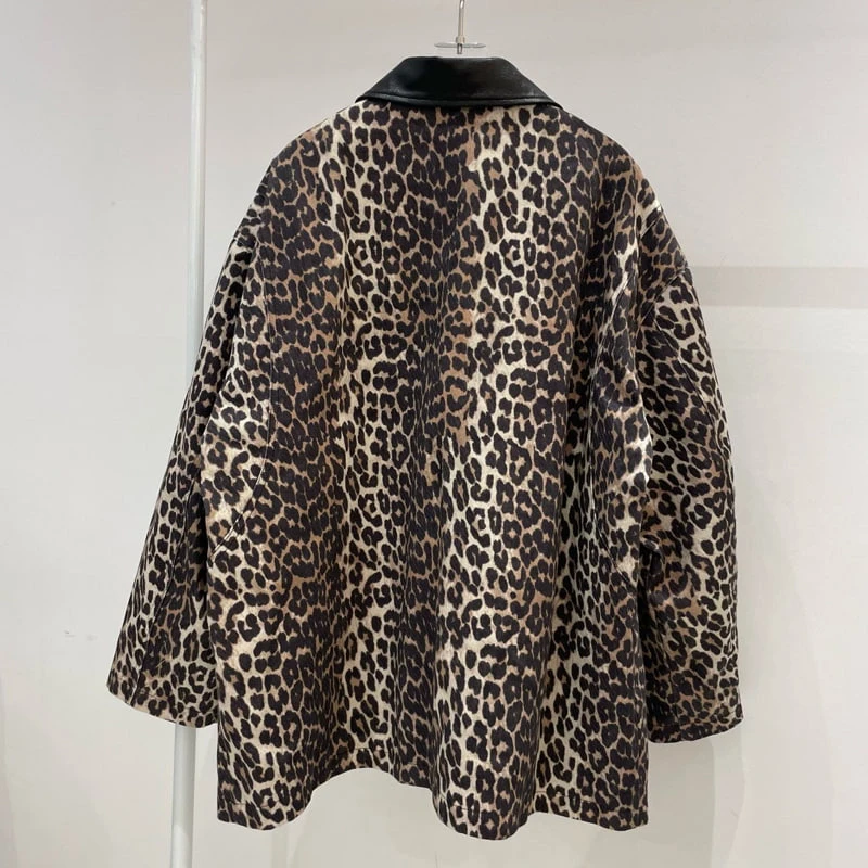 Neroli36 - Korean Women Fashion - #womensfashion - Leopard Padding Jacket - 2