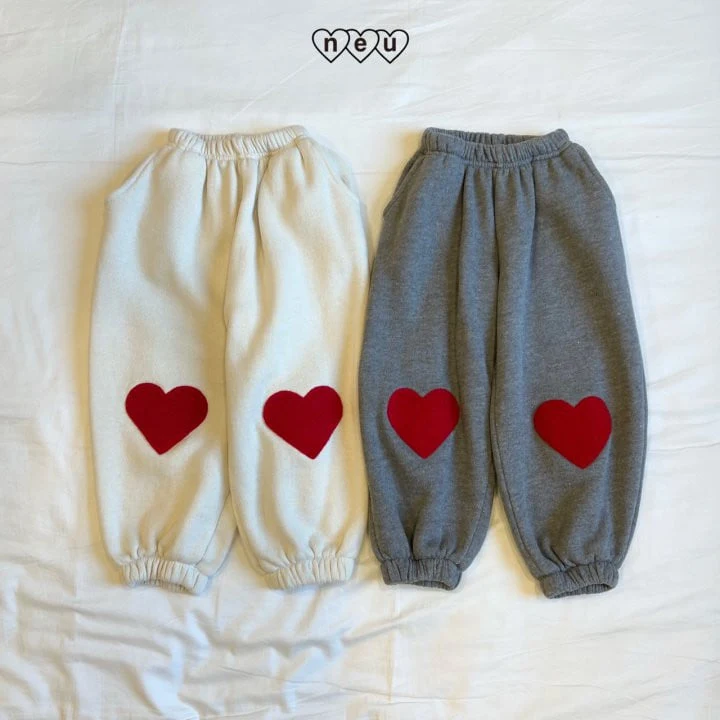 Neu - Korean Children Fashion - #discoveringself - Heart Patch Pants