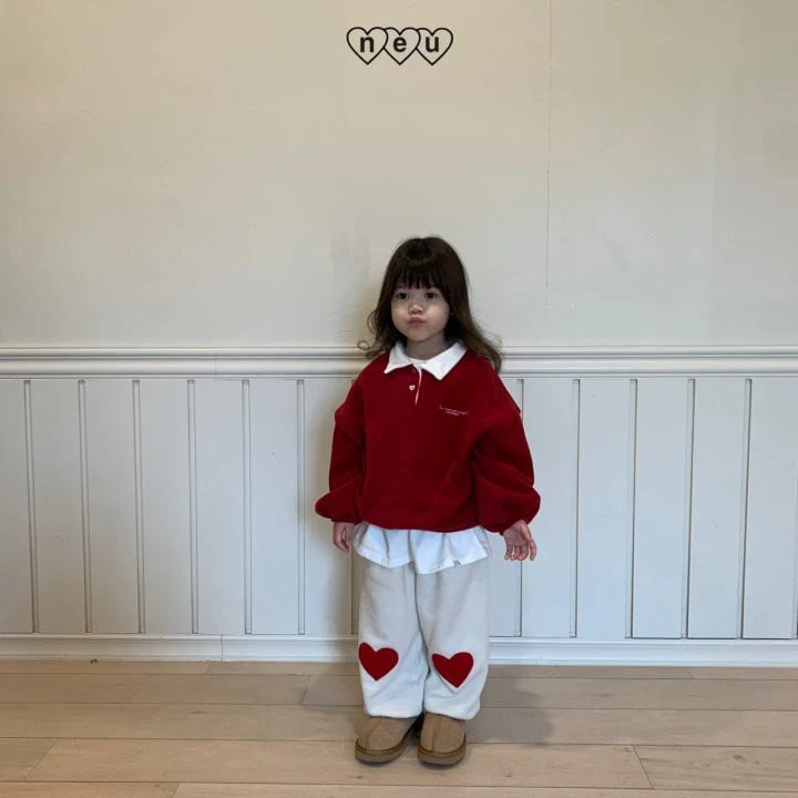 Neu - Korean Children Fashion - #littlefashionista - Love Me Rugby Sweatshirt - 10