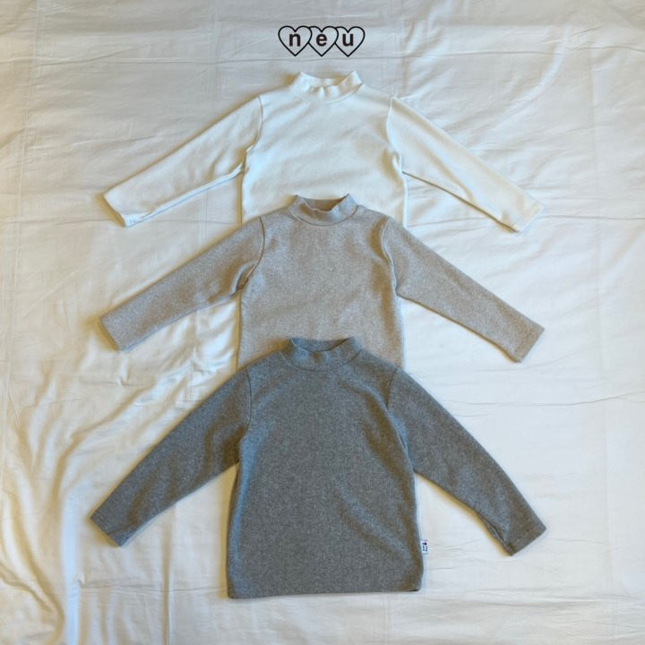 Neu - Korean Children Fashion - #todddlerfashion - Mockneck Finger Tee - 3