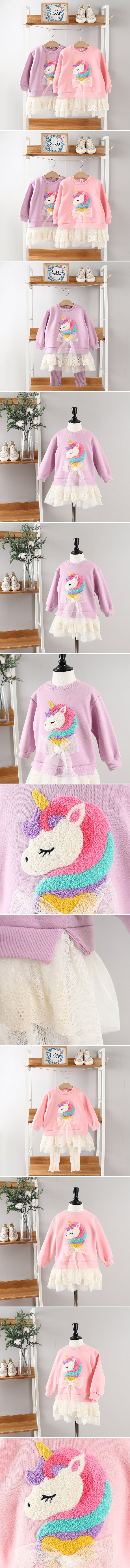 New Pierrot - Korean Children Fashion - #kidzfashiontrend - Unicorn Cancan One-piece