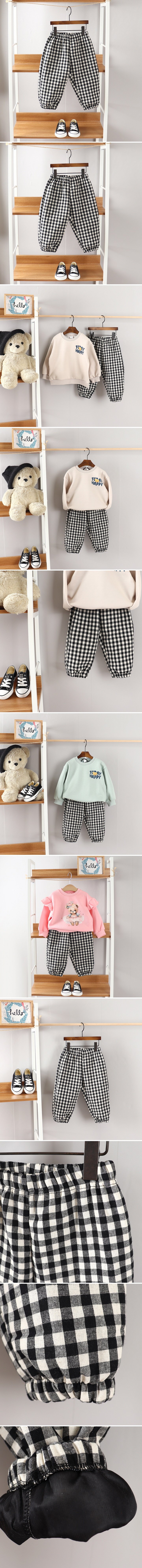 New Pierrot - Korean Children Fashion - #prettylittlegirls - Check Waist Band Pants