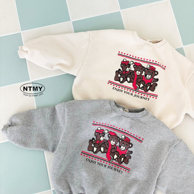 Nice To Meet You - Korean Children Fashion - #childofig - Three Bears Sweatshirt - 8