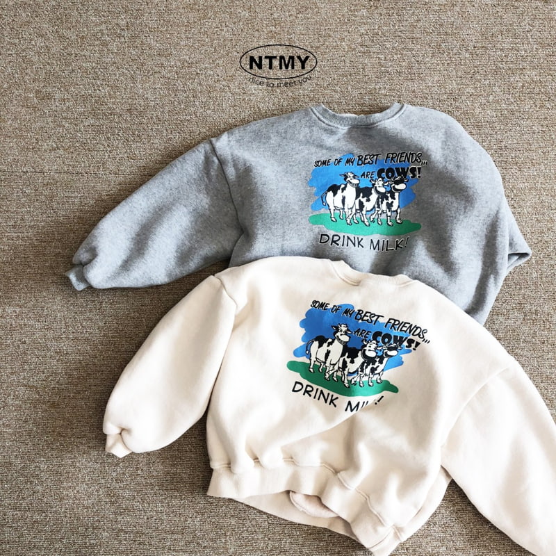 Nice To Meet You - Korean Children Fashion - #childrensboutique - Milk Cow Sweatshirt - 7