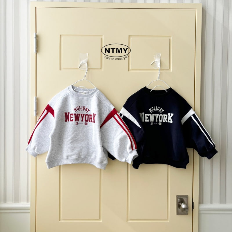 Nice To Meet You - Korean Children Fashion - #designkidswear - New York Tape Sweatshirt