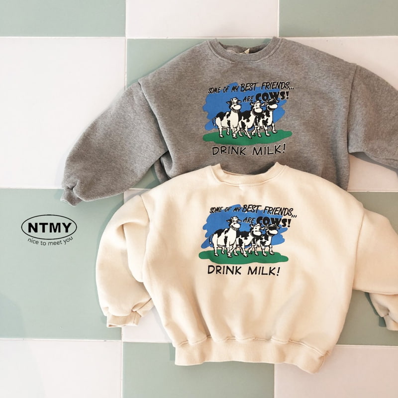 Nice To Meet You - Korean Children Fashion - #discoveringself - Milk Cow Sweatshirt - 9