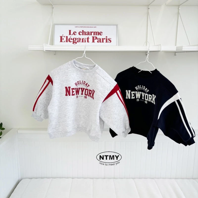 Nice To Meet You - Korean Children Fashion - #discoveringself - New York Tape Sweatshirt - 2