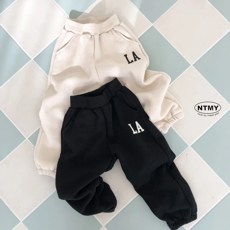 Nice To Meet You - Korean Children Fashion - #kidsshorts - LA Jogger Pants - 7