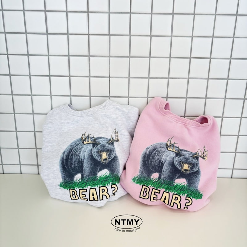 Nice To Meet You - Korean Children Fashion - #kidsshorts - Horn Bear Sweatshirt - 2