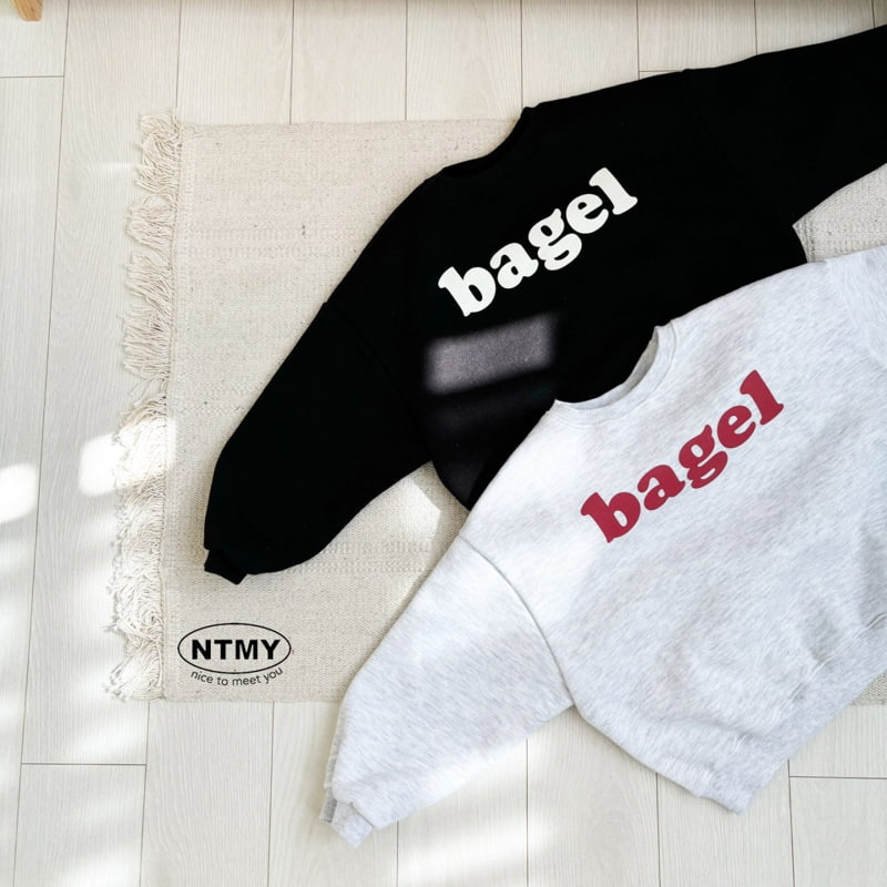 Nice To Meet You - Korean Children Fashion - #kidsshorts - Bagel Sweatshirt - 6