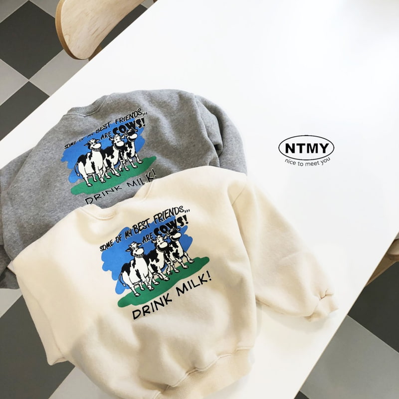 Nice To Meet You - Korean Children Fashion - #kidsstore - Milk Cow Sweatshirt - 12