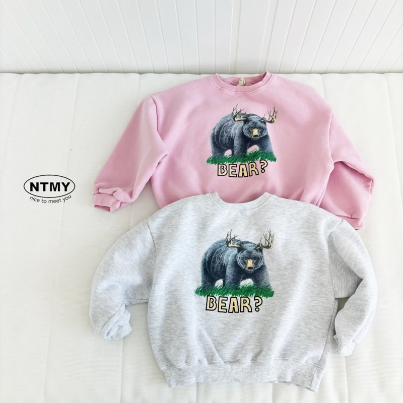 Nice To Meet You - Korean Children Fashion - #kidsstore - Horn Bear Sweatshirt - 3