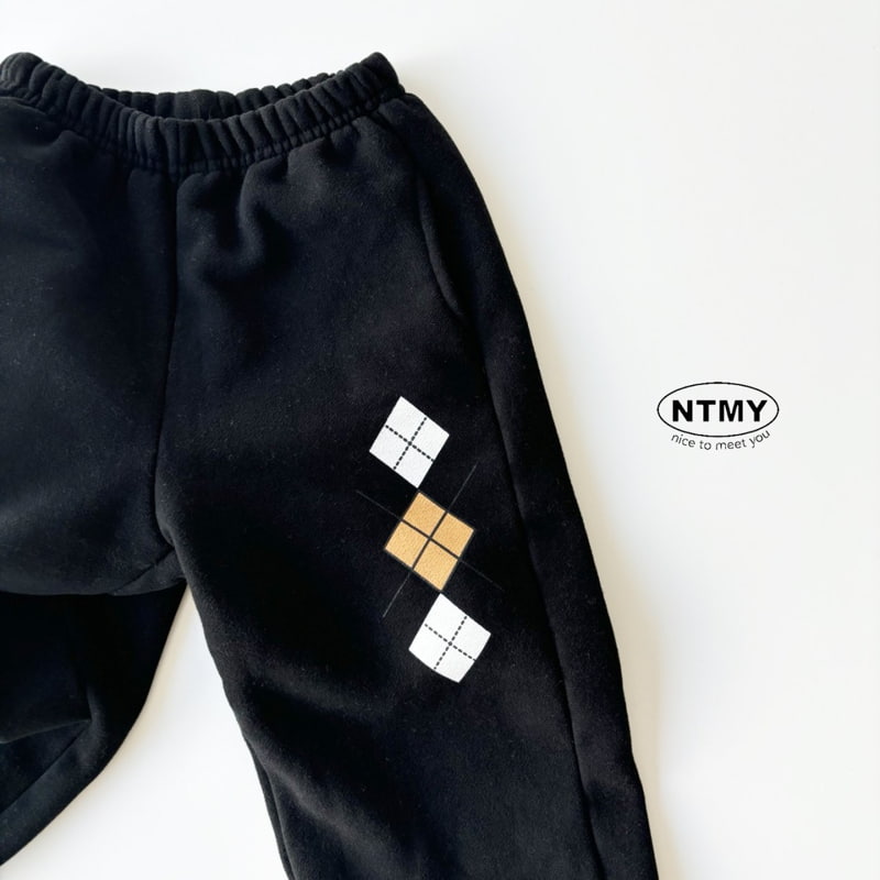 Nice To Meet You - Korean Children Fashion - #kidsstore - Argyle Jogger Pants - 4