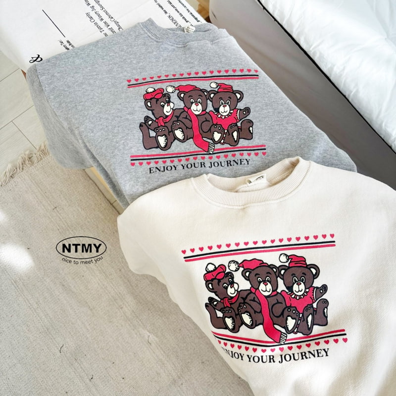 Nice To Meet You - Korean Children Fashion - #magicofchildhood - Three Bears Sweatshirt - 2