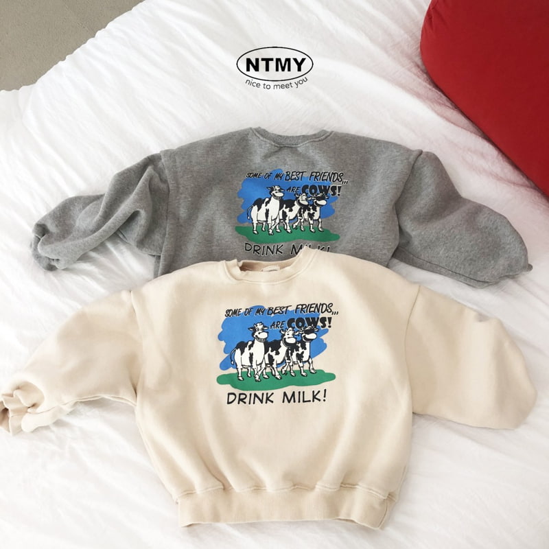 Nice To Meet You - Korean Children Fashion - #minifashionista - Milk Cow Sweatshirt