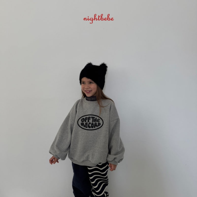 Night Bebe - Korean Children Fashion - #discoveringself - Record Sweatshirt