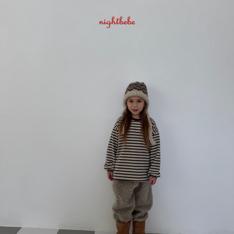 Night Bebe - Korean Children Fashion - #kidsshorts - Signature Stripe Tee - 6