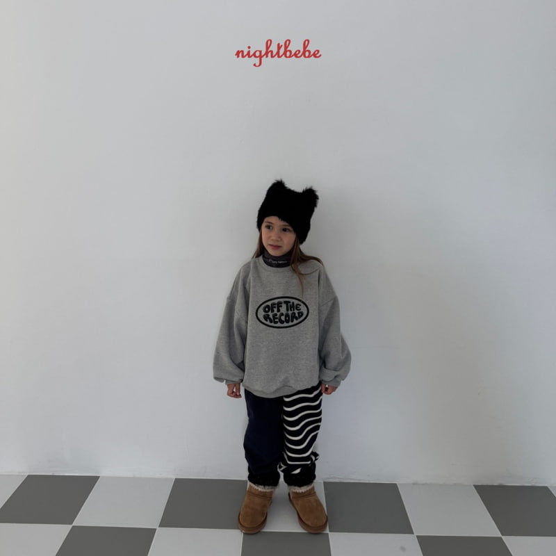 Night Bebe - Korean Children Fashion - #kidsshorts - Record Sweatshirt - 4