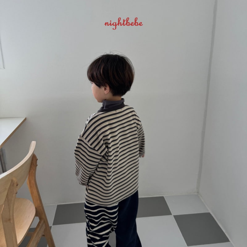 Night Bebe - Korean Children Fashion - #kidsstore - Signature Stripe Tee - 7