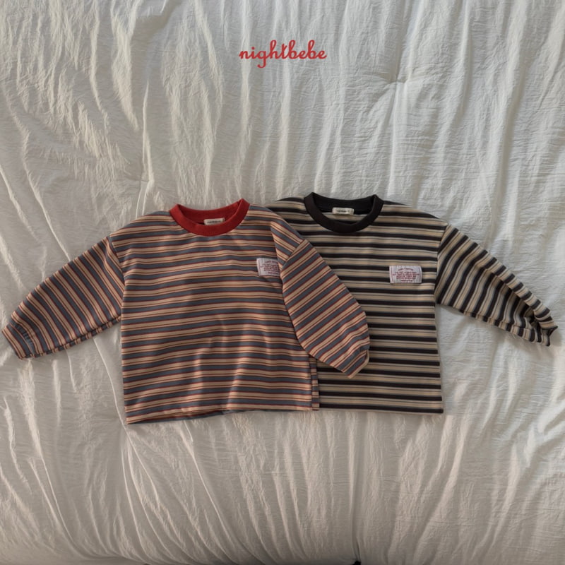 Night Bebe - Korean Children Fashion - #littlefashionista - Signature Stripe Tee - 10