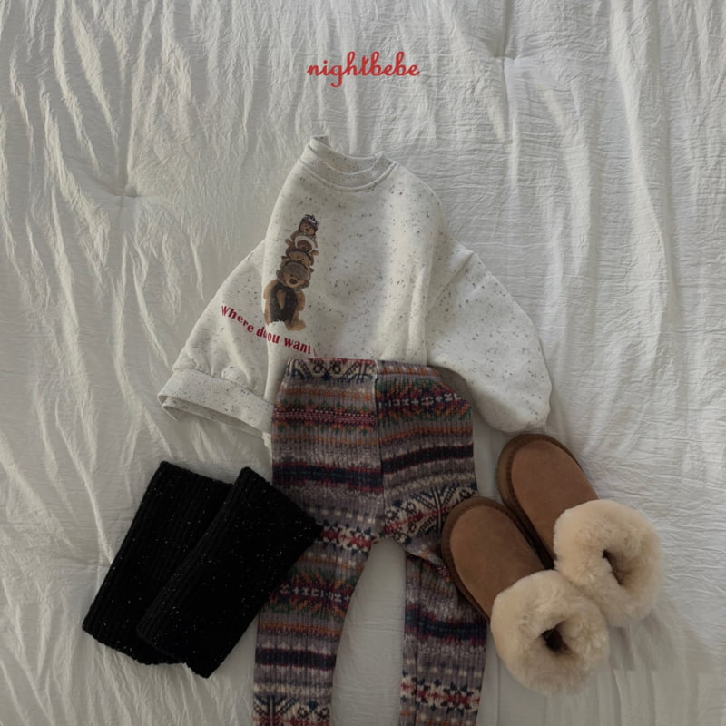 Night Bebe - Korean Children Fashion - #minifashionista - Snow Bear Sweatshirt - 11