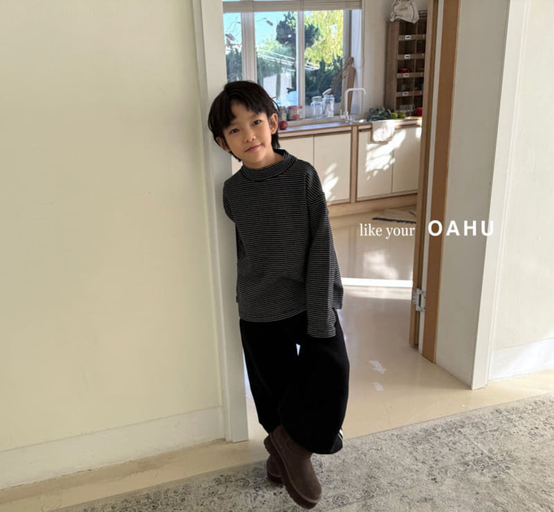 O'Ahu - Korean Children Fashion - #Kfashion4kids - Double Stripe Turtleneck Tee - 8