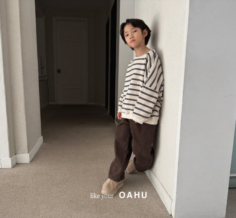 O'Ahu - Korean Children Fashion - #Kfashion4kids - Bear Stripe Sweatshirts - 3