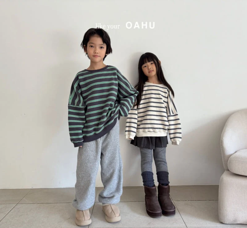 O'Ahu - Korean Children Fashion - #designkidswear - Bear Stripe Sweatshirts - 11