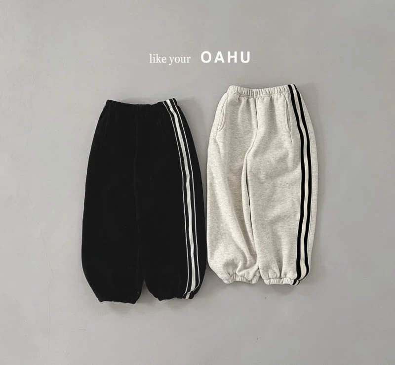 O'Ahu - Korean Children Fashion - #discoveringself - Line Jogger Pants