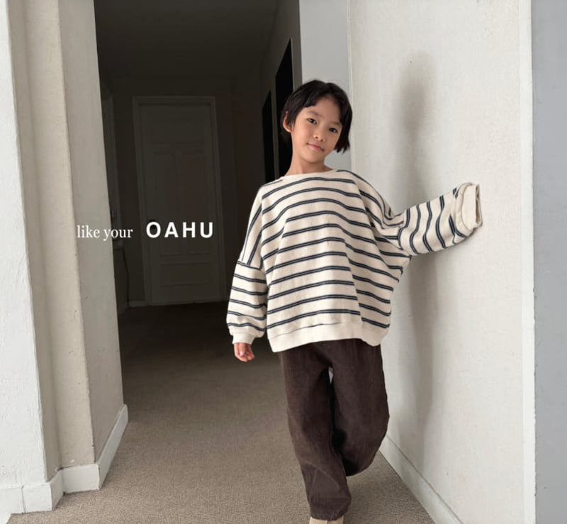 O'Ahu - Korean Children Fashion - #kidzfashiontrend - Bear Stripe Sweatshirts - 2