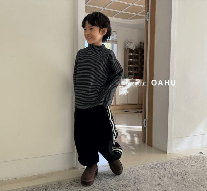 O'Ahu - Korean Children Fashion - #littlefashionista - Double Stripe Turtleneck Tee - 9