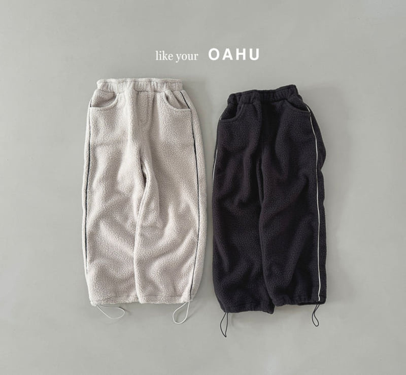 O'Ahu - Korean Children Fashion - #magicofchildhood - Line Fleece Pants