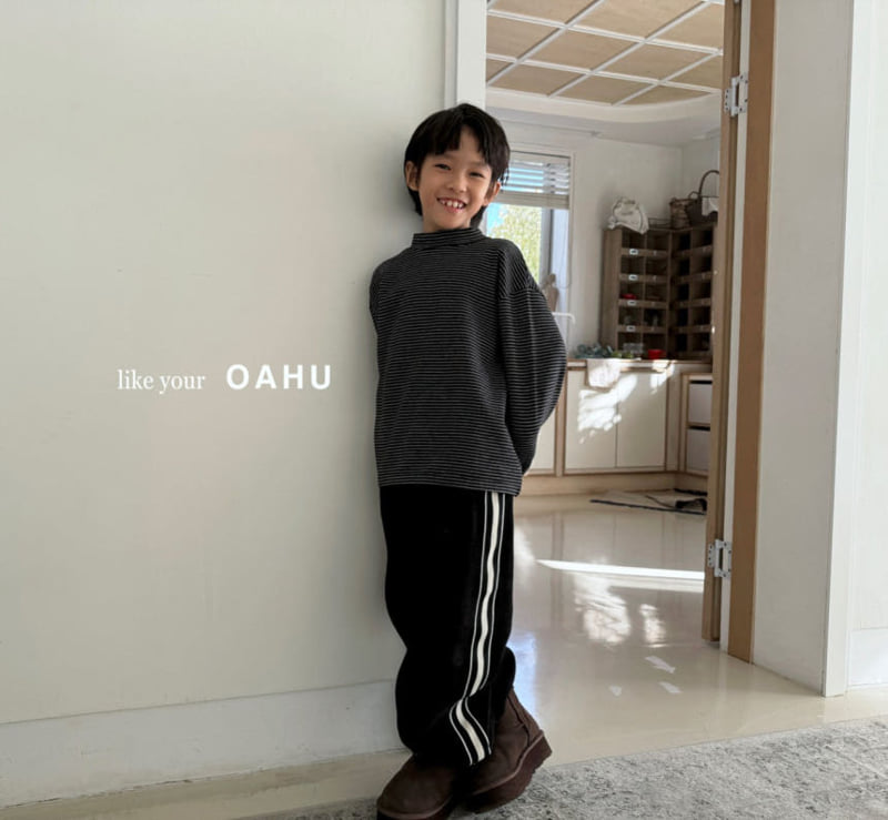 O'Ahu - Korean Children Fashion - #magicofchildhood - Double Stripe Turtleneck Tee - 10