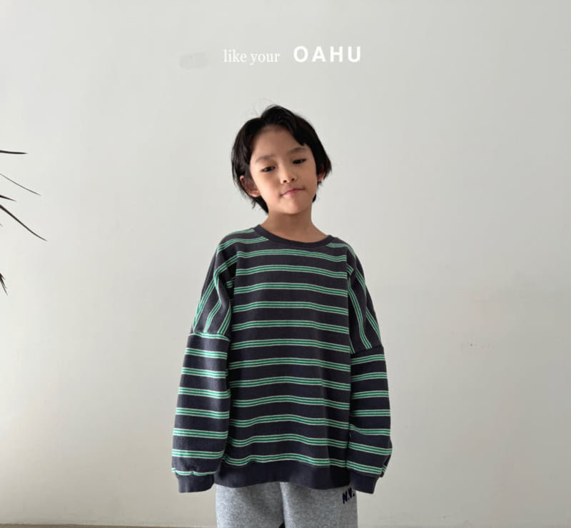 O'Ahu - Korean Children Fashion - #minifashionista - Bear Stripe Sweatshirts - 6