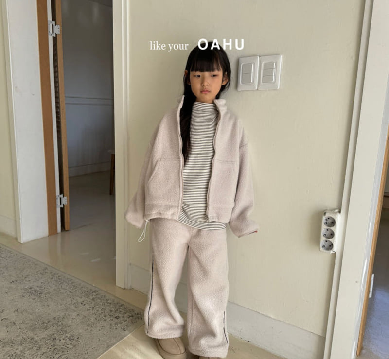 O'Ahu - Korean Children Fashion - #prettylittlegirls - Line Fleece Pants - 3