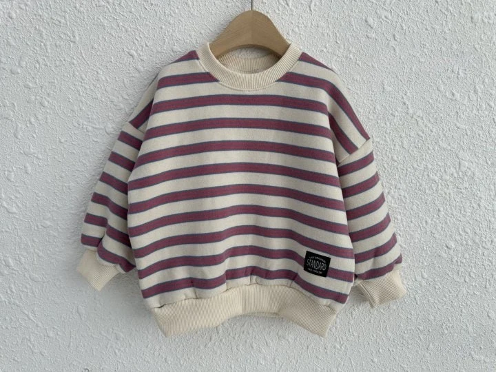 Olivie - Korean Children Fashion - #discoveringself - Cream Stripe Sweatshirts - 8