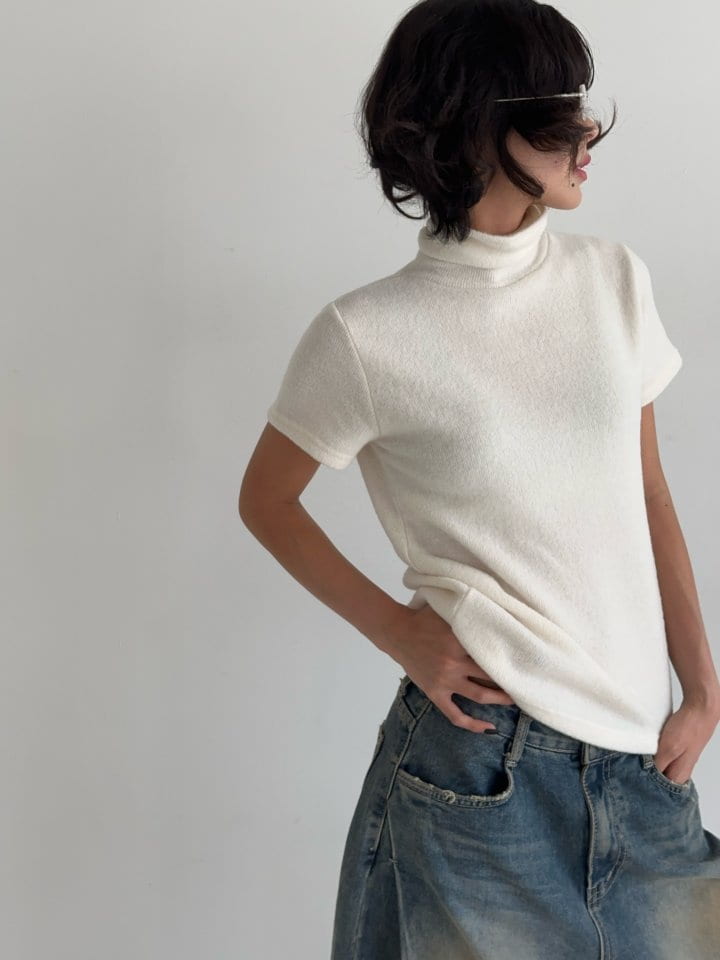 One the woman - Korean Women Fashion - #momslook - Warm Knit Turtleneck Tee