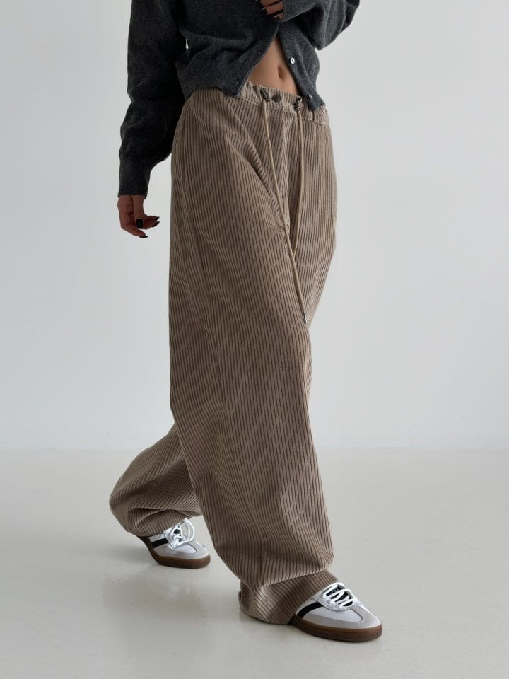 One the woman - Korean Women Fashion - #momslook - Corduroy Washing Pants - 2