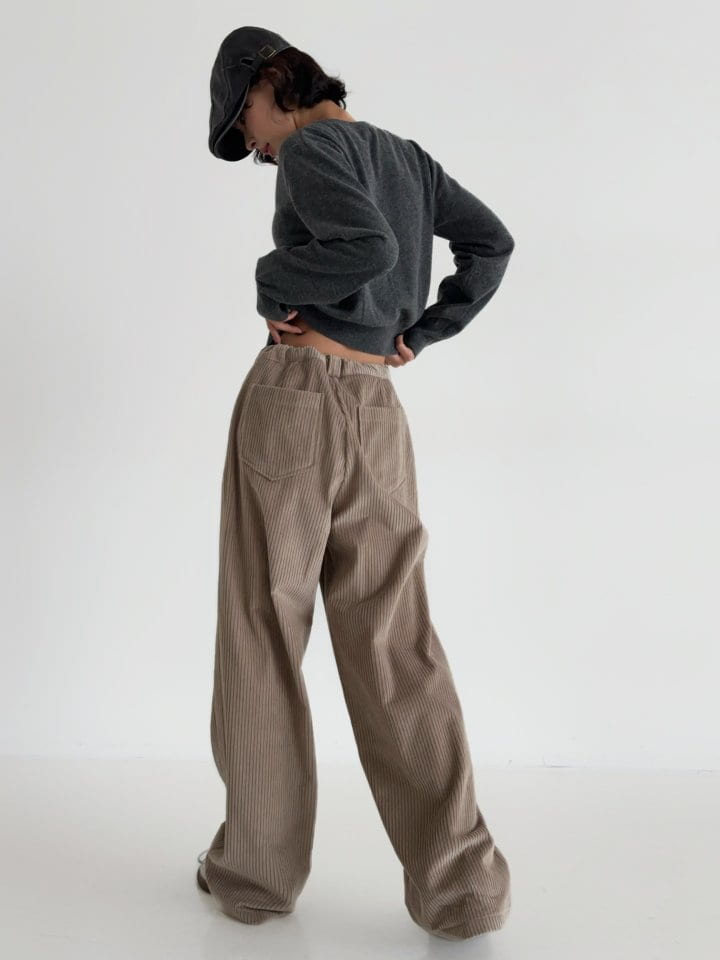 One the woman - Korean Women Fashion - #momslook - Corduroy Washing Pants - 6