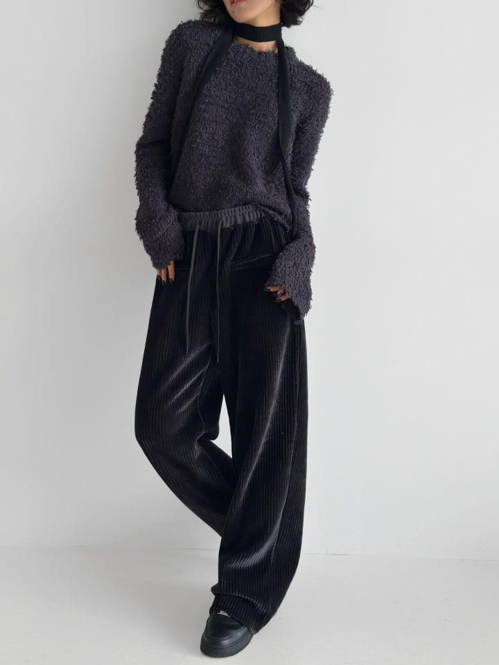 One the woman - Korean Women Fashion - #momslook - Veloure Combi Pants - 6