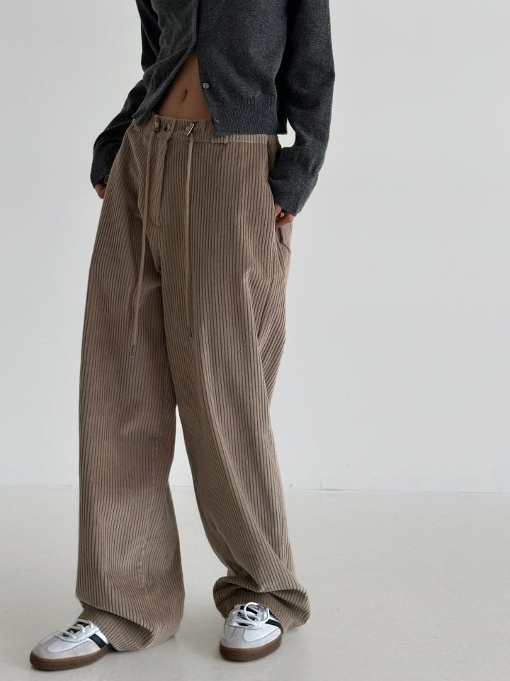 One the woman - Korean Women Fashion - #womensfashion - Corduroy Washing Pants - 3