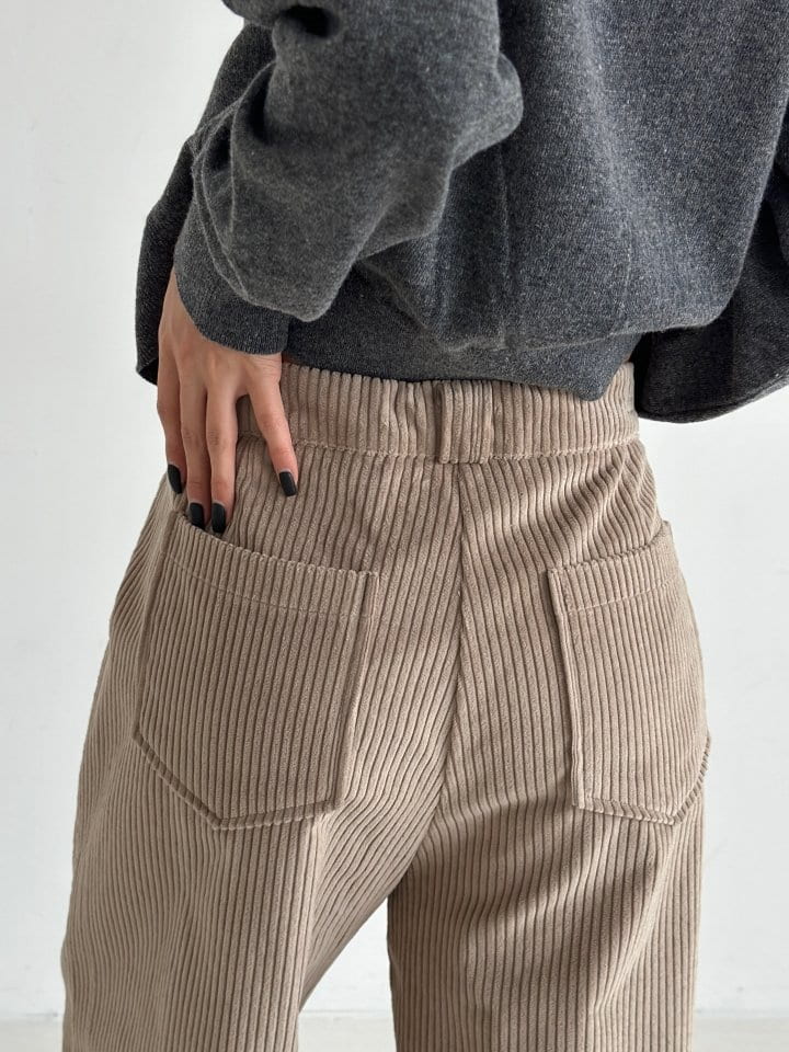 One the woman - Korean Women Fashion - #womensfashion - Corduroy Washing Pants - 7