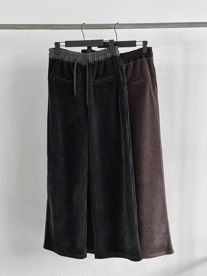 One the woman - Korean Women Fashion - #womensfashion - Veloure Combi Pants - 7