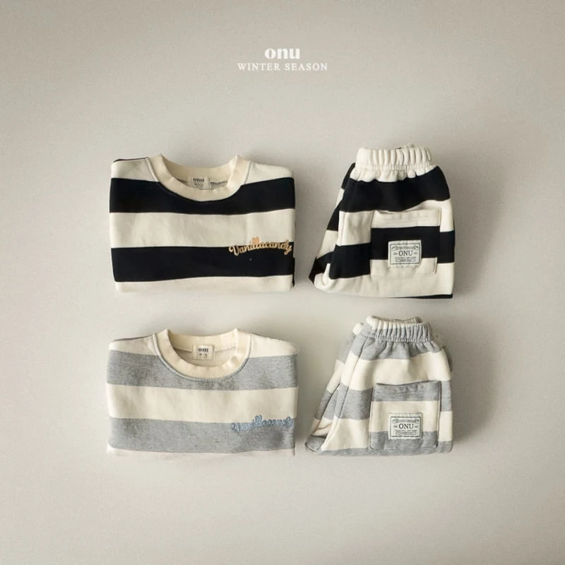 Onu - Korean Children Fashion - #childofig - Fleece Stripe Jogger Pants - 9